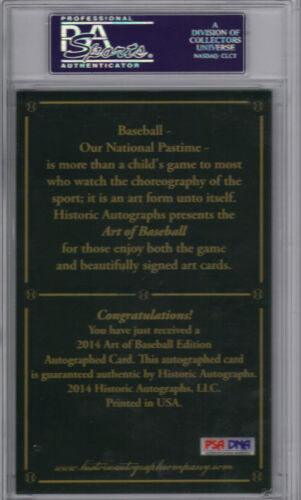 HISTORIC AUTOGRAPHS HA 2015 ART OF BASEBALL STAN MUSIAL AUTO PSA/DNA MINT 9 - Picture 2 of 2