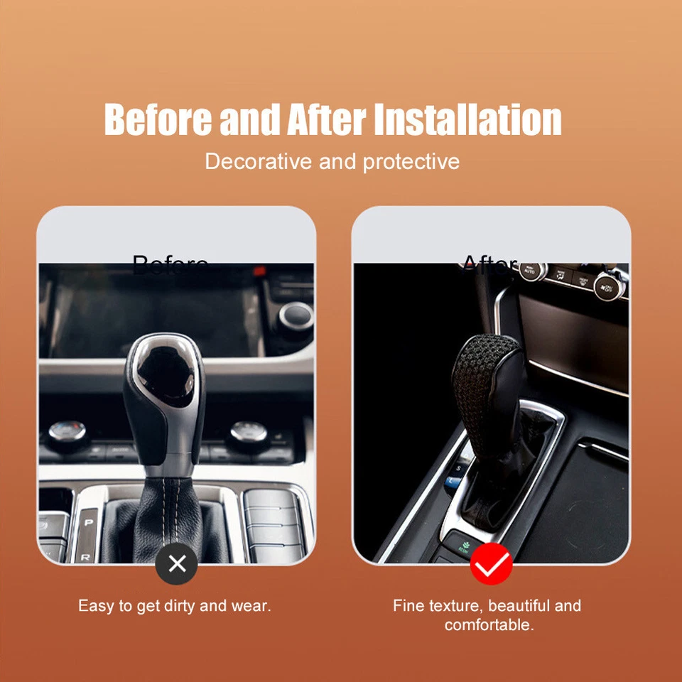 Car Gear Shift Cover Gear Shift Cover Shifter Protector Ice Silk Car Accessories - Image 4 of 4