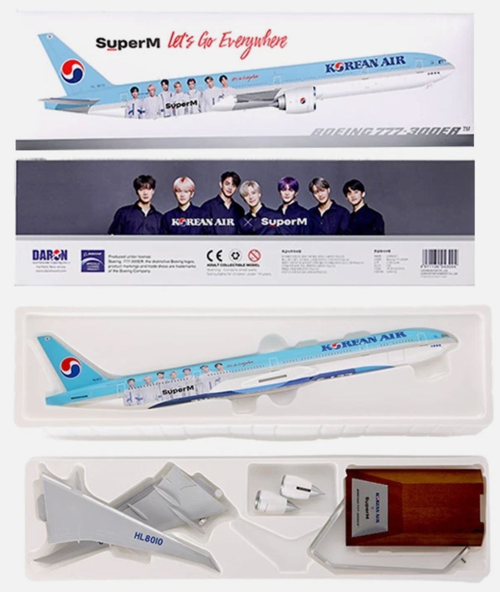 Korean Air X Super M Printing Die Cast 1:200 Boeing 777-300ER