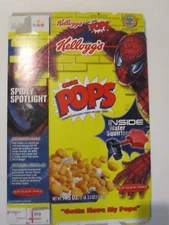 spider-man CORN POPS CEREAL BOX 19.5 oz