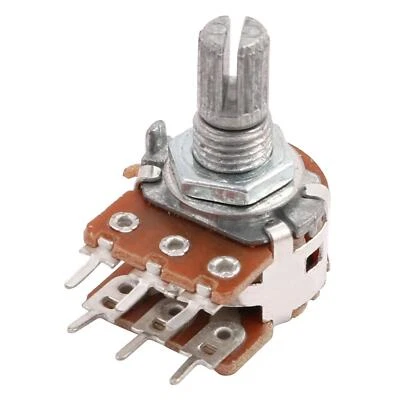 50K Ohm B50K Top Einstellung Dual Doppel Linear Potentiometer - Bild 1 von 2