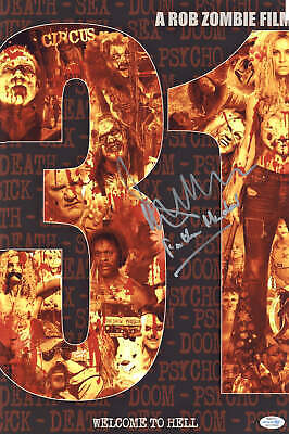 Rob Zombie signed horror film 31 12x18 movie poster photo COA Proof star autographed Rob Zombie signed horror film 31 12x18 movie poster photo COA Proof star autographed