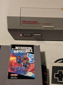 NES Console Bundle, 7 Games, 2 Controller,Cords,NES Advantage Joystick Powers On