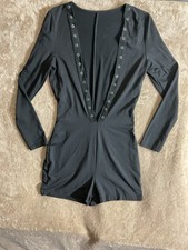 Women  s Black Bodysuit Size Medium