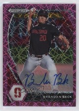 2021 Panini Prizm Draft Picks Pink Velocity Brendan Beck #PDP55 Auto 0s2h