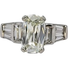 GIA Certified Platinum Old Mine Diamond Engagement Ring 2.46CT w/ 1.71CT Center 3100.53 per carat