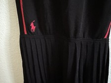 RALPH LAUREN BLACK LABEL PONY LOGO GORGEOUS BLACK STRETCH KNIT&PLEAT BLACK DRESS