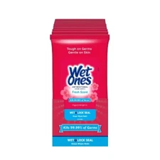 Wet Ones Antibacterial Hand Wipes - Fresh Scent - 20ct/10pk