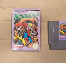 Boulder Dash Nintendo NES PAL UKV Original Boxed Game Tested No Manual