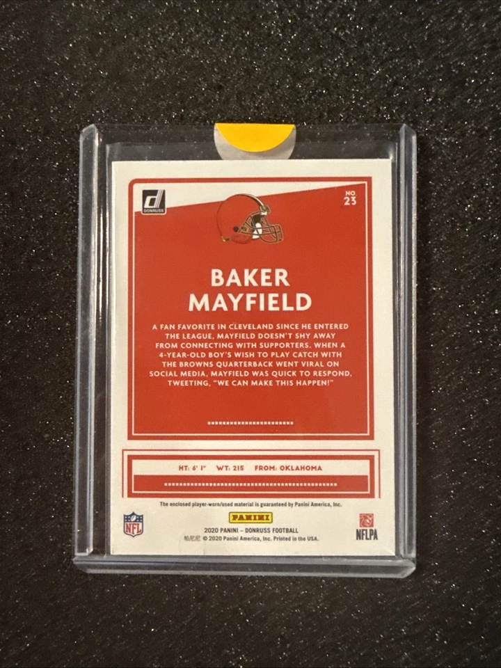 2020 Donruss Football- Baker Mayfield Threads - Image 2 of 2