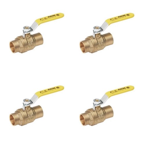ProLine Series 3/4 in. Brass SWT Full Port Ball Valve (4-Pack).