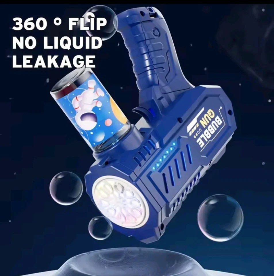 Automatic Bubble Gun Rocket – Bubble Machine Toy with Bubble Solution for Kids - Bild 4 von 4