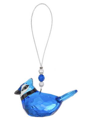 Ganz Crystal Expressions Hanging Blue Jay Bird Ornament, 2 1/2''