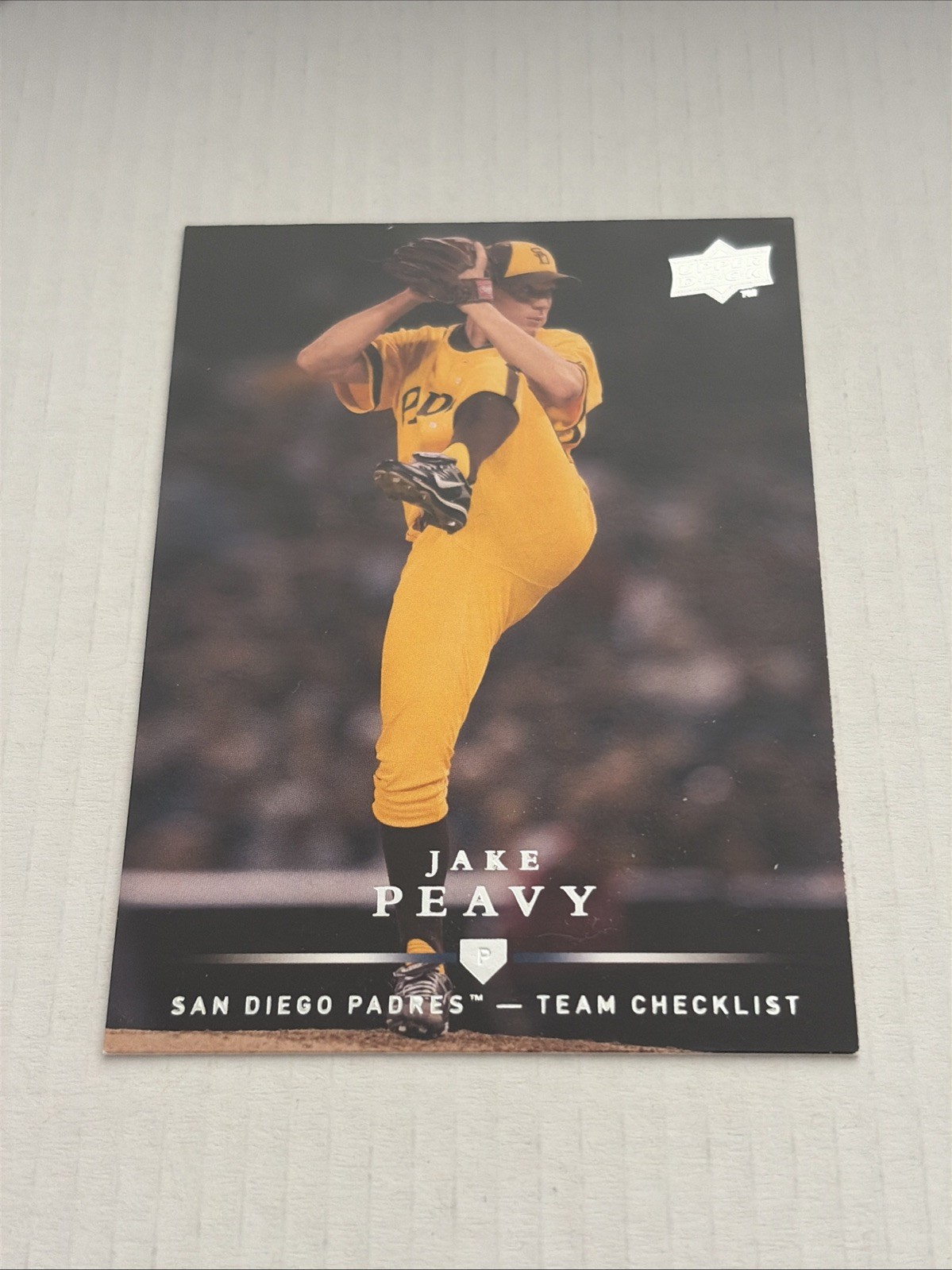 2008 Upper Deck #369 Jake Peavy Gold Baseball Card NMT