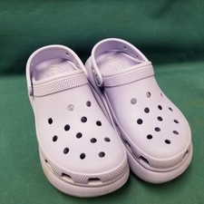 Crocs Classic Platform Clog Purple Elevated Comfort Shoes Women's Sz 6