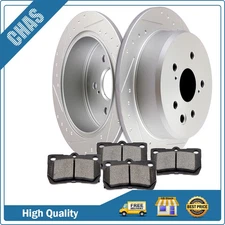 Rear Drilled Brake Rotors Brake Pads For 1993-2010 Lexus GS300 GS400 GS430 IS300