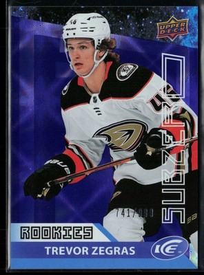 2021-22 Upper Deck Ice Sub Zero #SZ-56 Trevor Zegras RC 741/999