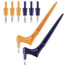 2 Piece Craft Cutting Tools Stainless Steel Knifes w/360Degree Rotating Blade