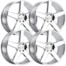 Set-4 Vct V83 22x9 5x115 15mm Chrome Wheels Rims 22 Inch