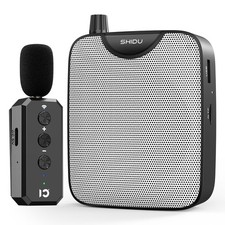 SHIDU 35W Power Voice Amplifier with Bluetooth 4.57 3.39 1.81 inch, Black