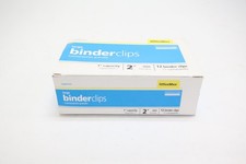 OfficeMax Large Binder Clips 2-inch Size with 1-inch Capacity Black 12-Pack New