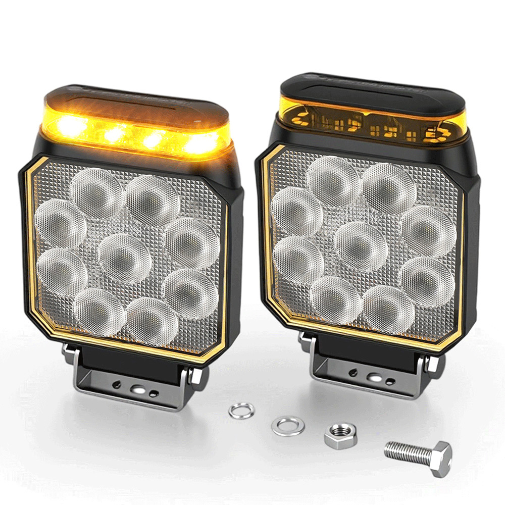 4inch LED Directional Warning Light Beacon For Recovery Lightbar Strobe 12/24V