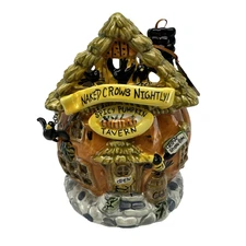 Blue Sky Clayworks Halloween Naked Crows Nightly Candle House Tea Light Goldminc