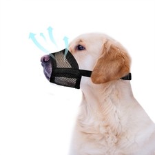 Dog Muzzle Medium Sized Soft Air Mesh Stop Biting Barking Chewing Breath