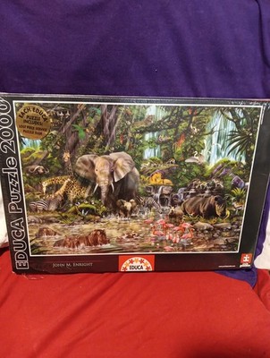 NEW Educa African Jungle 2000 Piece Jigsaw Puzzle Ages 12+ Sealed 38×27'' Fast Sh