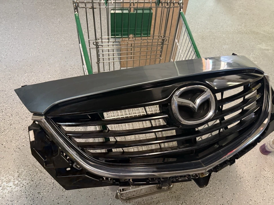 Mazda CX-9 2013 2014 2015 parrilla superior de fábrica barras horizontales negras 940636 Foto 2 de 4