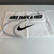 Nike Track & Field Spike Shoe Bag • White Carry Tote w/ Drawstring, Swoosh Logo