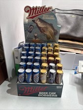 Miller Limited Edition Beer Can Display With 36 Bobbers Display Box Rare