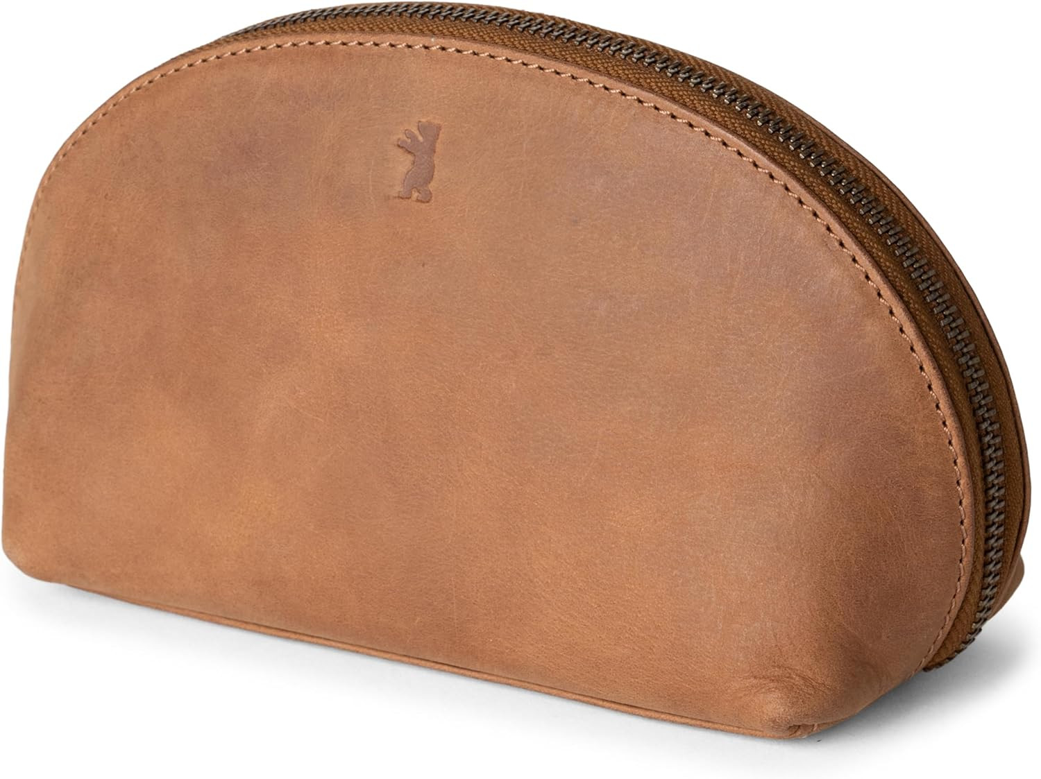 Zoe Beauty Case Vintage in Vera Pelle: Trousse Trucchi Artigianale