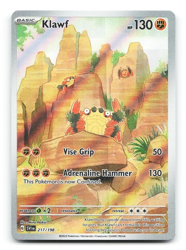 Klawf 217/198 Scarlet & Violet Base Set Holo Illustration Rare IR Pokemon NM
