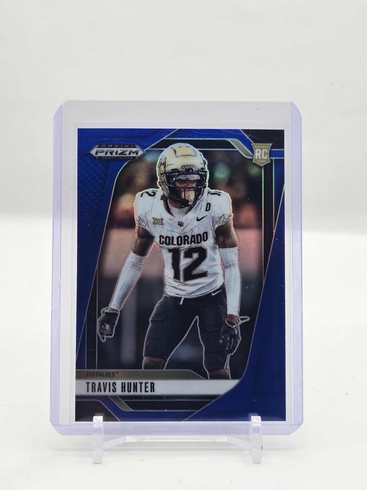 Travis Hunter 2025 Panini Prizm Draft Picks Blue Prizm 120/249 #20, Colorado