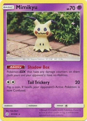 Near Mint x 1 Mimikyu - 97/236 - Rare Cosmic Eclipse