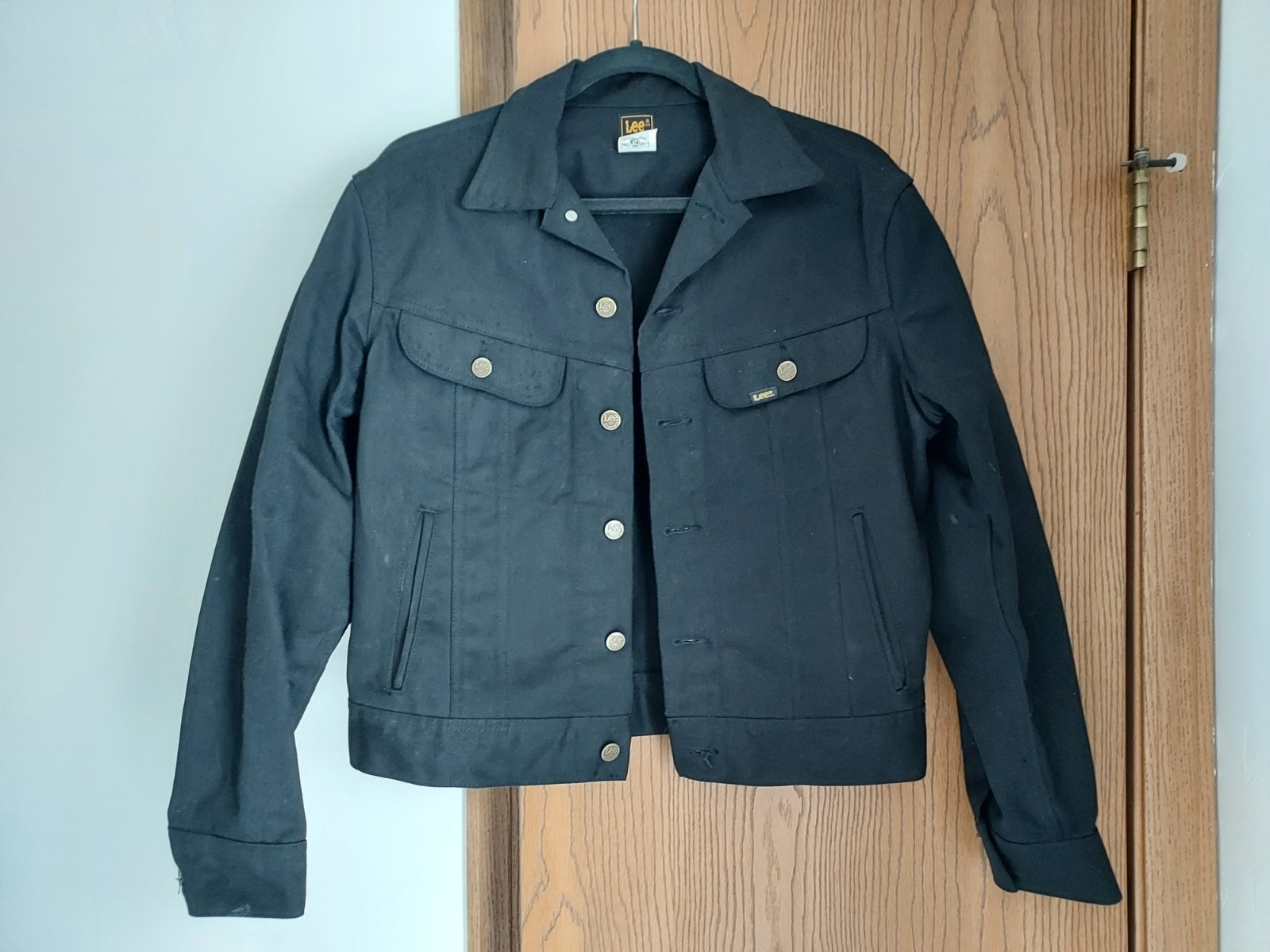 VTG 80's? LEE RIDER Medium M Black Trucker Jacket NWOT Union Made in the USA