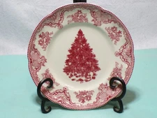 Johnson Bros. England  Red Christmas Tree 8" Bread/Salad Plate