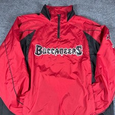 NFL Tampa Bay Buccaneers G-III Windbreaker Jacket Mens XL Red Black Quarter Zip