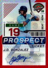 2024 Panini Prospect Edition Ticket Signatures Red #116 J.D. Gonzalez Auto /199