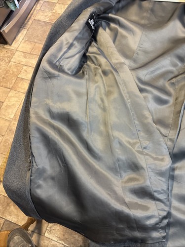 Stafford 90% Wool Long WINTER OVERCOAT LONG TRENCH COAT Size 46 Single Breasted - Bild 10 von 15