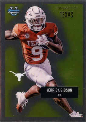 2025 Topps Bowman U Chrome 1955 Jerrick Gibson #55AV-5 Texas Longhorns