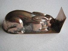 ANTIQUE VICTORIAN COPPER ENTREE' / GARNISHING / CHOCOLATE MOULD - RABBIT