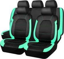 Leather Seat Covers, Breathable Universal Car Seat Cover Full Set for Cute Women