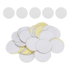 48pack Round Adhesive Felt Circles 50mm 2" Pre Cut Felt Craft Stickers White