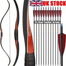55'' Traditional Recurve Bow Longbow 20-50lbs Handmade Archery Hunting Horse Bow