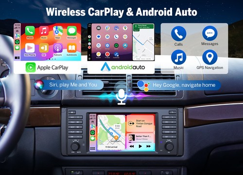 For BMW 5-series E39 1995-2003 CarPlay Android 14 Car Radio Stereo GPS Head Unit - Picture 10 of 21