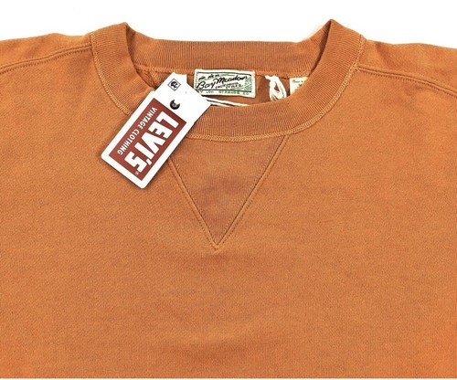 Levis Vintage Clothing Mens LVC Sweatshirt Sz Medium Orange Crewneck Bay Meadows - Picture 2 of 5