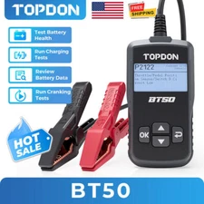 TOPDON BT50 Car Battery Tester 12V Load Tester Auto Alternator Test 100-2000CCA