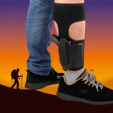 Concealed Carry Ankle Holster with Mag Pouch for Small Pistol Leg Hidden Holster